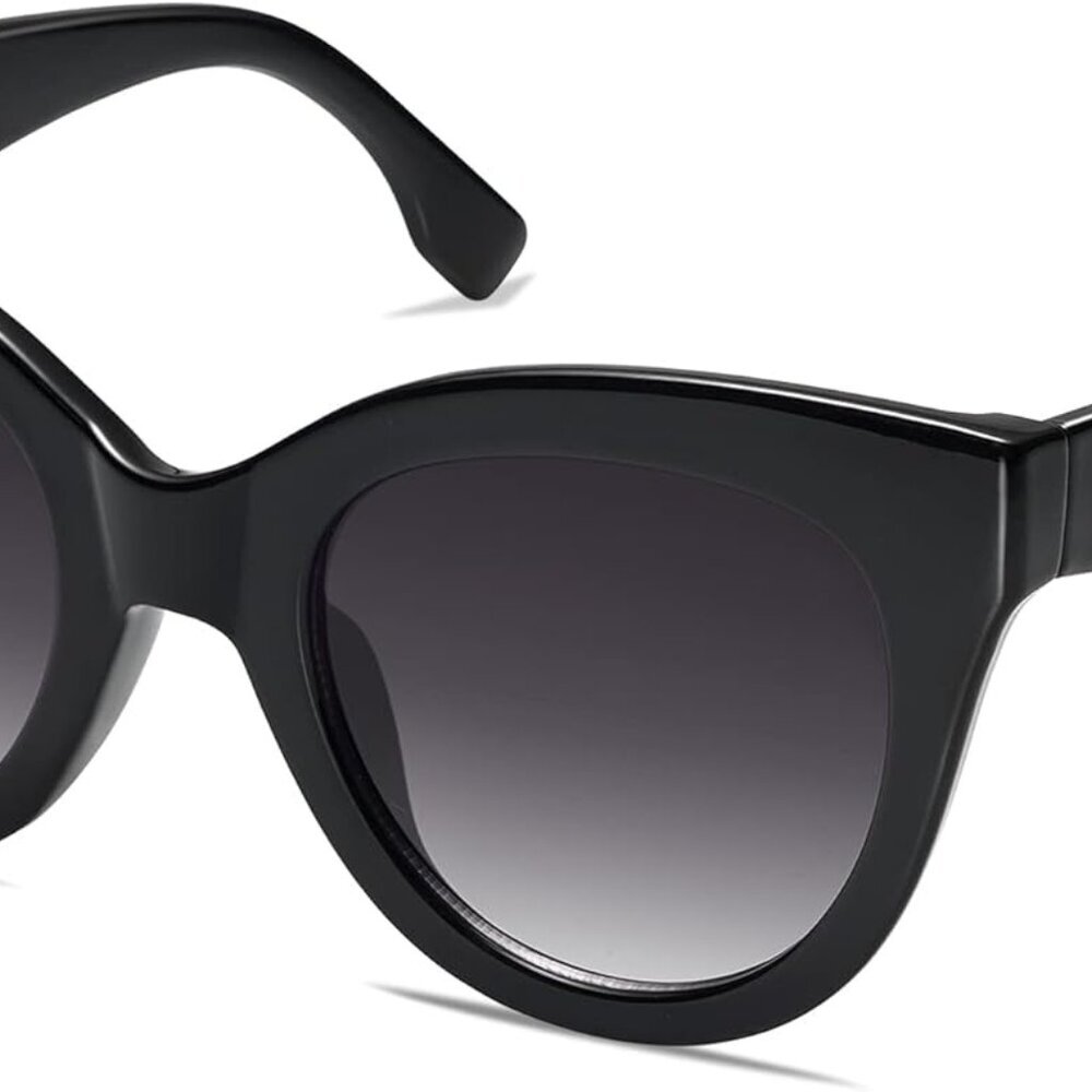 Retro Oversized Cateye Sunglasses for Women Large Vintage Trendy Shades